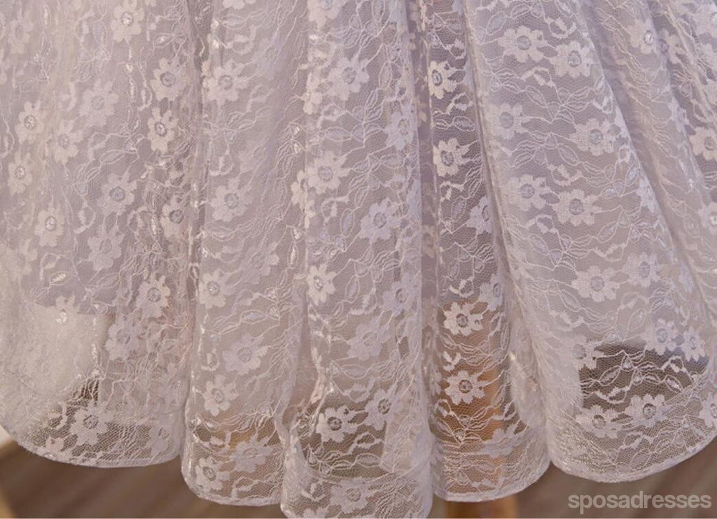 Open Back Scoop Neckline Gary Lace See Through Homecoming Prom Dresses, Affordable Short Party Prom Dresses, Perfect Homecoming Dresses, CM272