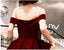 Simple Off Shoulder Dark Red Cheap Homecoming Dresses Online, Cheap Short Prom Dresses, CM776