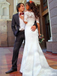 Off Shoulder Lace Long Sleeve Mermaid Wedding Dresses Online, WD364