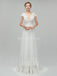 See Through Backless Cap Sleeves Cheap Wedding Dresses Online, Unique Bridal Dresses, WD562