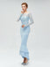 Long Sleeves Lace Mermaid High Low Cheap Bridesmaid Dresses Online, WG580