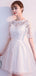 Off Shoulder Lace Short Sleeves Cheap Homecoming Dresses Online, Cheap Short Prom Dresses, CM798