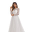 Ivory A-line Jewel Long Sleeves Handmade Lace Wedding Dresses,WD802