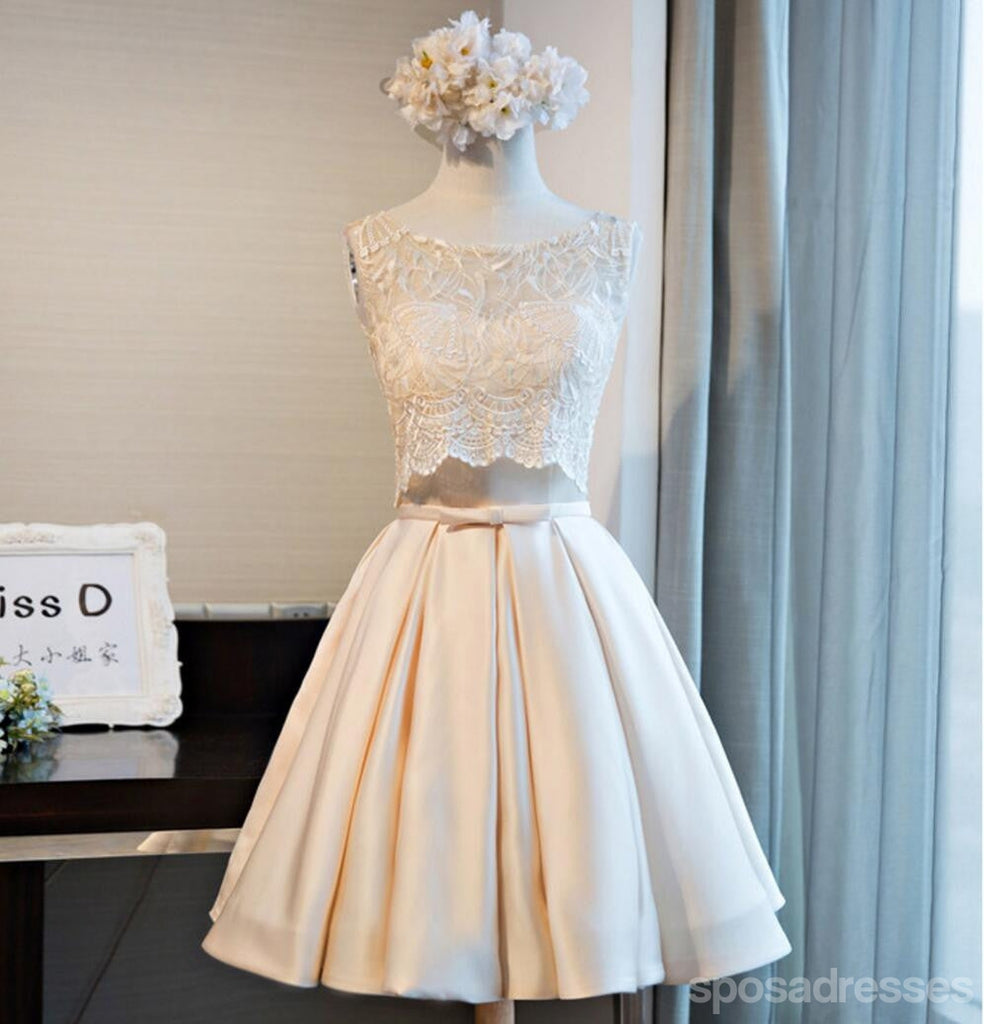 Lace Scoop Neckline Homecoming Prom Dresses, Affordable Short Party Prom Dresses, Perfect Homecoming Dresses, CM275