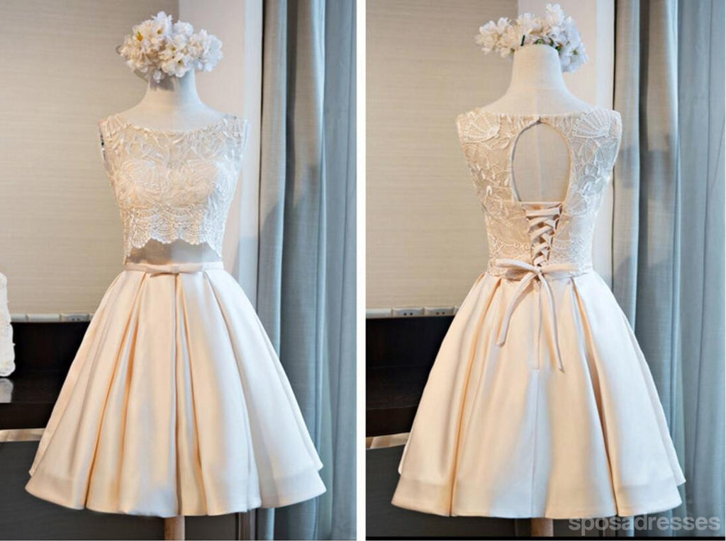 Lace Scoop Neckline Homecoming Prom Dresses, Affordable Short Party Prom Dresses, Perfect Homecoming Dresses, CM275