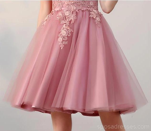 Off Shoulder Dusty Pink Cheap Homecoming Dresses Online, Cheap Short Prom Dresses, CM742