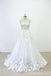 Strapless Lace See Through Beaded A-line Unique Wedding Dresses Online, WD391
