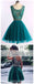 Custom Cute Green Beaded Short Homecoming Dresses Online, CM532