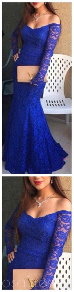 Royal Blue Prom Dresses,Party Prom Dresses,Sexy Prom Dresses,Lace Prom Dresses,Long Sleeve Prom Dresses,Inexpensive Evening Dresses,Prom Dresses Online,PD0116