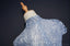 Modest High Neckline Short Sleeve Dusty Blue Long Evening Prom Dresses, Popular Long Party Prom Dresses, 17222