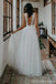 Simple Long Sleeveless A-line Handmade Lace Wedding Dresses Online,WD739
