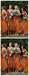 Spaghetti Straps Burnt Orange Cheap Bridesmaid Dresses Online, WG267