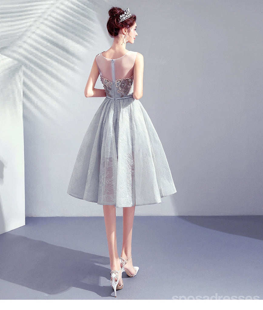 Jewel Illusion Short Homecoming Dresses,Cheap Short Prom Dresses,CM892