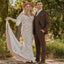 Sexy Mermaid Off Shoulder V-neck Handmade Lace Wedding Dresses,WD795