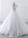 White V neck Tulle Cheap Wedding Dresses Online, Cheap A-line Bridal Dresses, WD464