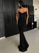 Sexy Mermaid Black Lace Long Evening Prom Dresses, Cheap Custom Party Prom Dresses, 18574