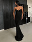 Sexy Mermaid Black Lace Long Evening Prom Dresses, Cheap Custom Party Prom Dresses, 18574