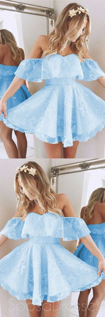 Strapless Off Shoulder Lace Short Homecoming Prom Dresses, Affordable Short Party Prom Sweet 16 Dresses, Perfect Homecoming Cocktail Dresses, CM375