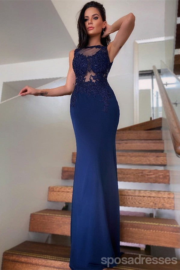 Royal Blue Mermaid Jewel Maxi Long Prom Dresses,Evening Dresses,13127