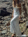 See Through Lace Mermaid Beach Long Wedding Bridal Dresses, WD294