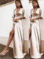 Sexy Simple Sde Slit Cheap Long Evening Prom Dresses, Sweet 16 Prom Dresses, 12358