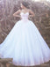 Simple Strapless Lace Beaded A line Cheap Wedding Dresses Online, WD429