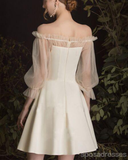 Light Champagne Off Shoulder Short Homecoming Dresses Online, Cheap Short Prom Dresses, CM850