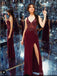 Sexy Sheath V-neck High Slit Maxi Long Prom Dresses,Evening Dresses,13172