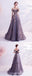 Purple A-line Off Shoulder Long Prom Dresses Online, Dance Dresses,12797