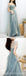 Elegant Blue A-line Off Shoulder Long Prom Dresses Online,Evening Party Dresses,12706