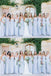 Mismatched Blue Chiffon Floor Length Cheap Long Bridesmaid Dresses, WG565