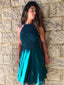 Sexy Backless Halter Lace Beaded Teal Chiffon Cheap Homecoming Dresses Online, CM722