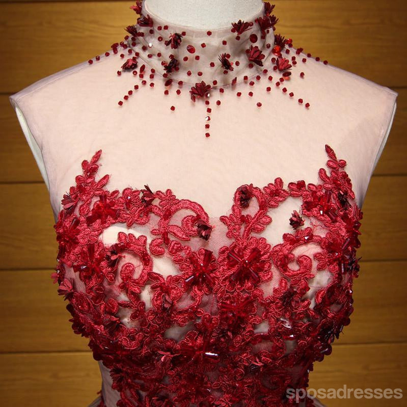 High Neck Open Back Lace Cheap Short Homecoming Dresses Online, CM689