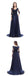 Blue A-line Half Sleeves V-neck Long Prom Dresses Online,Evening Party Dresses,12776