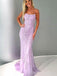Sexy Backless Blue Lace Mermaid Scoop Long Evening Prom Dresses, Cheap Sweet 16 Dresses, 18380