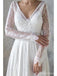 Long Sleeves Lace Backless Cheap Wedding Dresses Online, Cheap Bridal Dresses, WD543