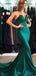 Emerald Green Mermaid Simple Cheap Formal Prom Dresses, 17068