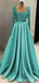 Sparkly Green A-line Long Sleeves Cheap Prom Dresses Online, Evening Party Dresses,12697