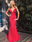 Mermaid Spaghetti Straps Sleeveless Prom Dresses, Sweet 16 Prom Dresses, 12416