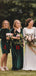 Mismatched Green Mermaid Long Sleeves Cheap Bridesmaid Dresses Online,WG1158
