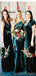 Mismatched Mermaid Green Sleeveless Cheap Long Bridesmaid Dresses Online, WG1151