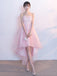 Lace High Low Sweetheart Pink Homecoming Dresses Online, Cheap Short Prom Dresses, CM792
