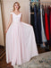 Simple Pink A-line Off Shoulder Spaghetti Straps Long Prom Dresses Online, Dance Dresses,12570