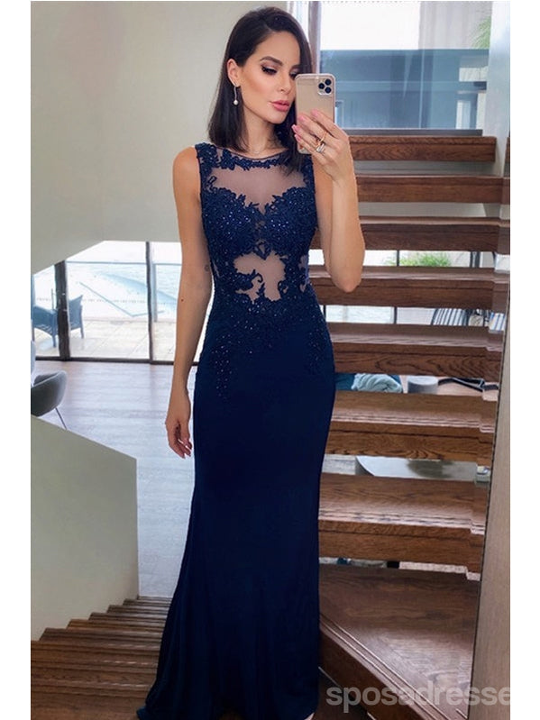 Royal Blue Mermaid Jewel Maxi Long Prom Dresses,Evening Dresses,13127