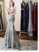 Sexy Grey Mermaid Spaghetti Straps V-neck Backless Long Party Prom Dresses Online,12555