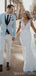 Simple Mermaid Sleeveless V-neck Handmade Lace Wedding Dresses,WD757