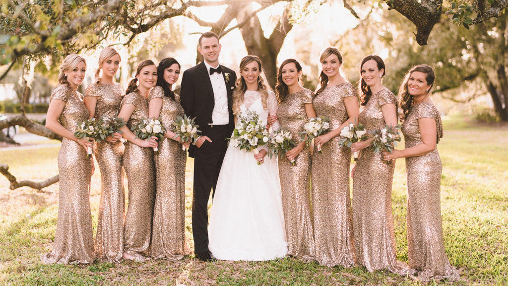 3 Stunning Collections of Gold Bridesmaid Dresses for Your Girl Squad