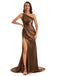 Mismatched Brown Mermaid Maxi Long Bridesmaid Dresses,Party Dress, WG1883