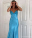 Sexy Blue V-neck Mermaid Long Party Prom Dresses Ideas,Evening Gowns,13832