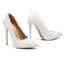 New Women's High Heels Single Shoes Wedding Shoes Stiletto Shoes White Lace Pearl Wedding Shoes